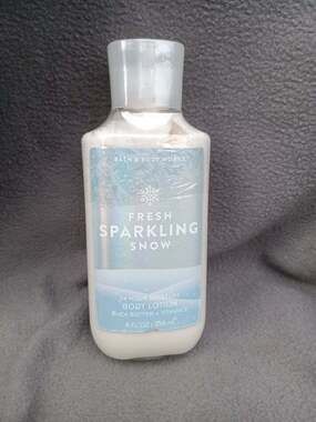 Bath & Body Works Fresh Sparkling Snow Body Lotion Shea Butter Vitamin E 8oz New